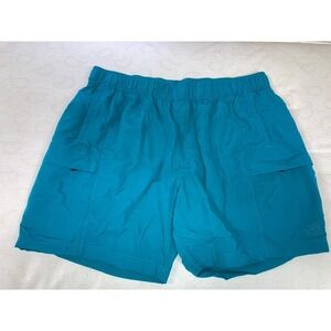 The North Face Men's Nylon Shorts Teal Blue Aqua Large Lined Lightweight EUC
